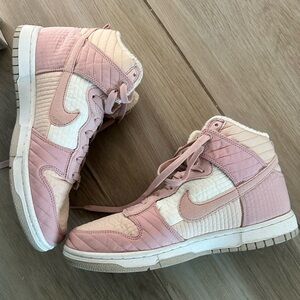 Nike Beige and White High-Top Sneakers! Never worn!